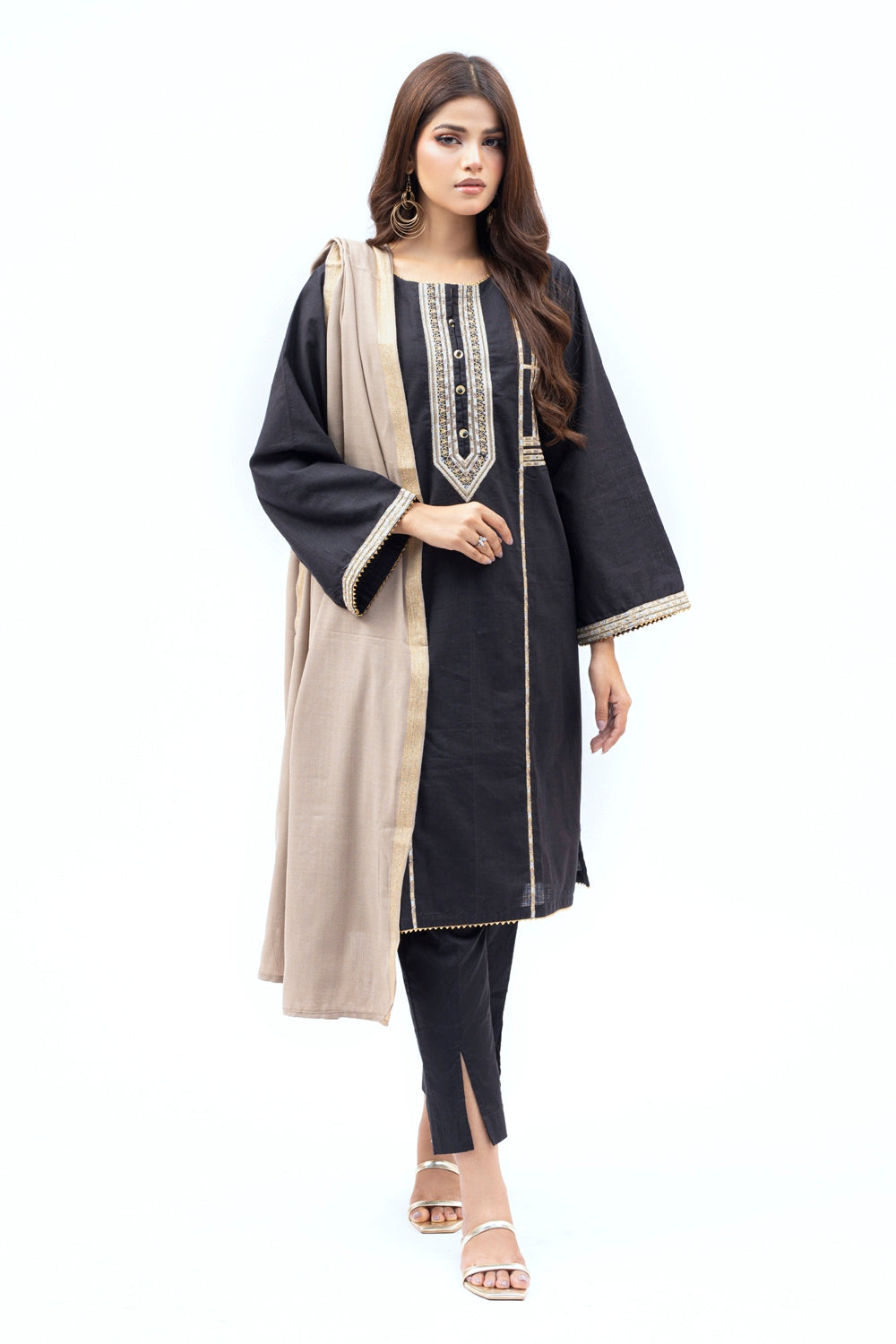 Khaddar Embroidered Shirt And Acrylic Shawl WGK-KDW-DE-2019