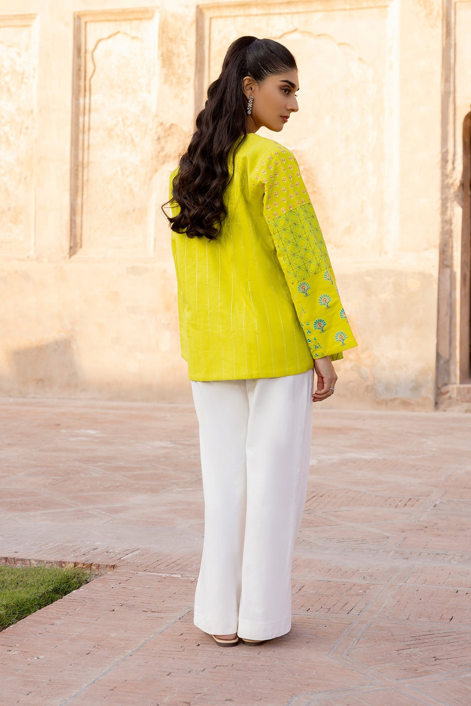Khaddar Embroidered Crop Jacket