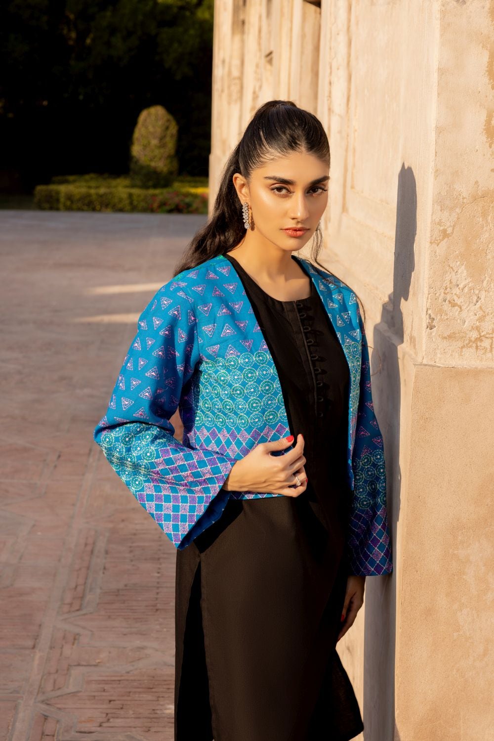 Khaddar Embroidered Crop Jacket WGK-KDW-DE-3005