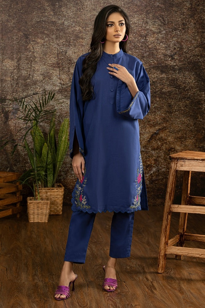 Yarn-dyed Embroidered Co-Ord Set