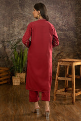 Yarn-dyed Embroidered Co-ord Set WGK-KDW-DE-3072