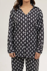 Knitted Blended Print Shirt WGK-KF-45