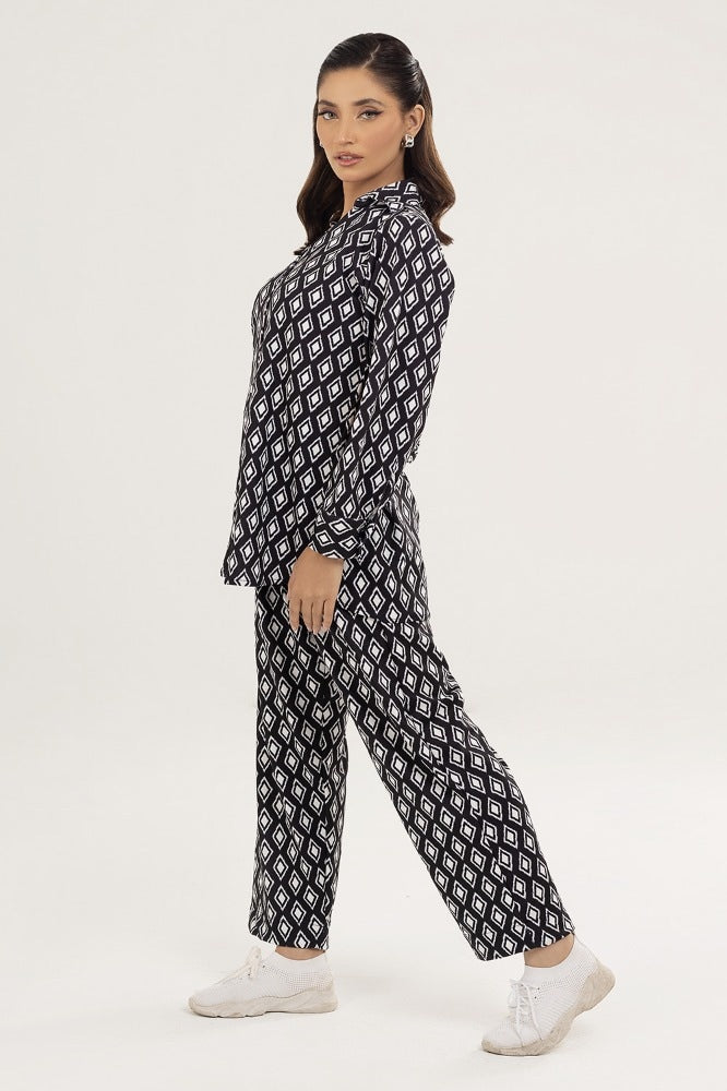 Knitted Blended Print Shirt WGK-KF-45