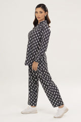 Knitted Blended Print Shirt WGK-KF-45