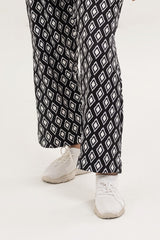 Knitted Blended Print Trouser WGK-KF-46
