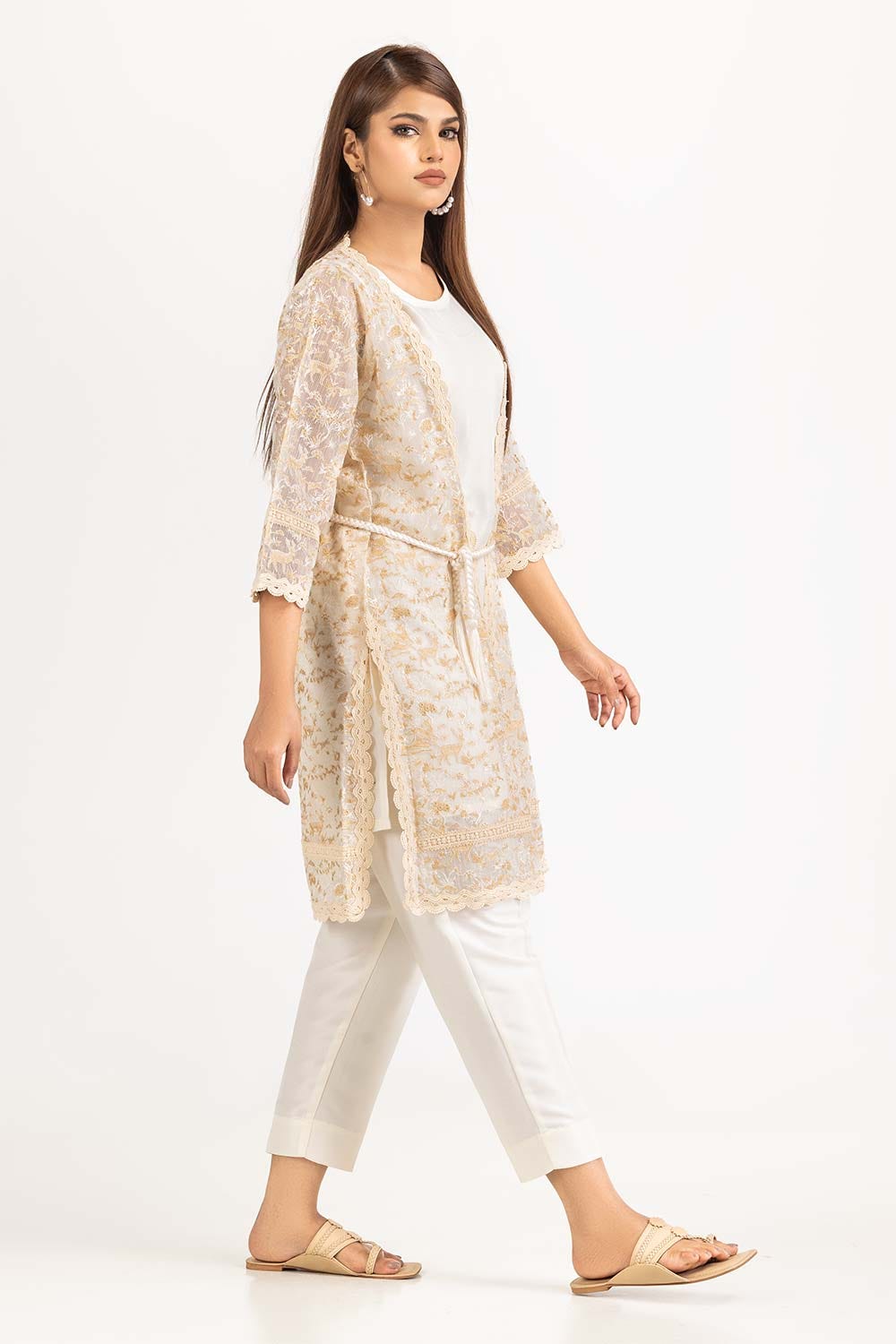 Zartaar Khaddi Net Dyed Embroidered Shirt And Trouser WGK-KNS-DE-2375
