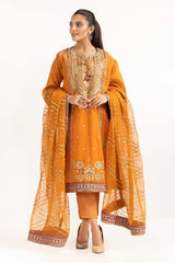 Tehwaar Paper Cotton Block Printed Shirt And Trouser With Organza Dupatta WGK-PCW-SP-2001