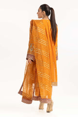 Tehwaar Paper Cotton Block Printed Shirt And Trouser With Organza Dupatta WGK-PCW-SP-2001