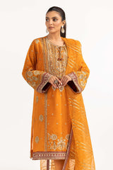 Tehwaar Paper Cotton Block Printed Shirt And Trouser With Organza Dupatta WGK-PCW-SP-2001