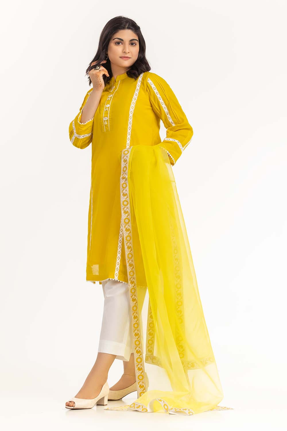 Ethnic Vibes Papper Cotton Block Printed Shirt And Dupatta WGK-PCW-SP-2018