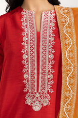raw-silk Embroidered Shirt And Trouser WGK-RSS-DE-2084