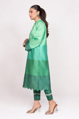 Needle Craft raw-silk Printed Embroidered Shirt WGK-RSS-PE-2086