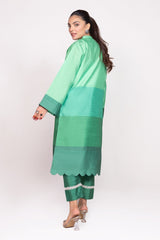 Needle Craft raw-silk Printed Embroidered Shirt WGK-RSS-PE-2086