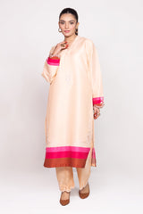 Needle Craft raw-silk Printed Embroidered Shirt WGK-RSS-PE-2088