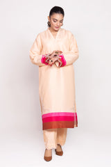 Needle Craft raw-silk Printed Embroidered Shirt WGK-RSS-PE-2088