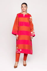 Needle Craft raw-silk Printed Embroidered Shirt WGK-RSS-PE-2090