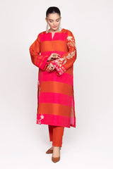 Needle Craft raw-silk Printed Embroidered Shirt WGK-RSS-PE-2090