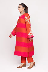 Needle Craft raw-silk Printed Embroidered Shirt WGK-RSS-PE-2090