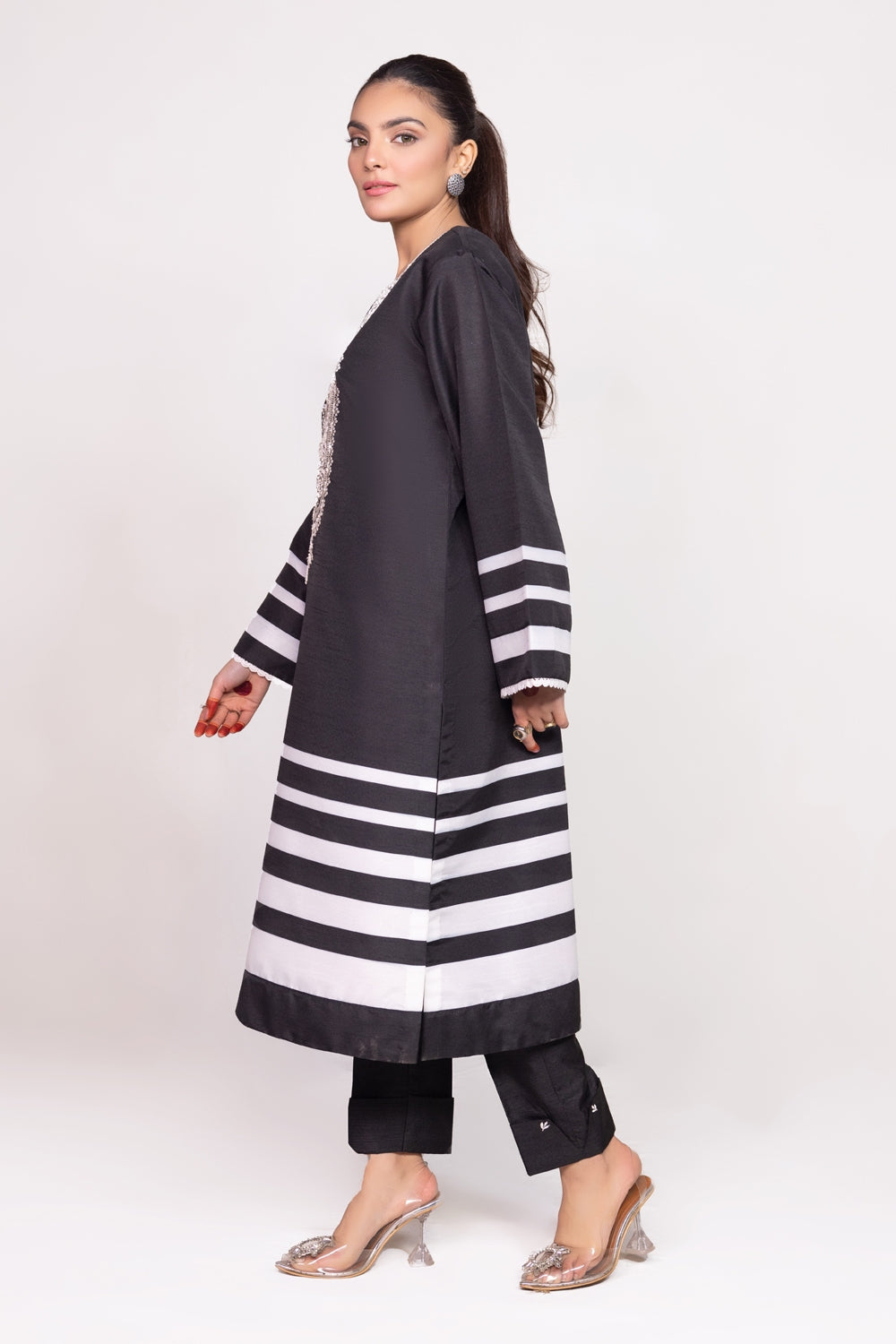 Needle Craft raw-silk Printed Embroidered Shirt WGK-RSS-PE-2091