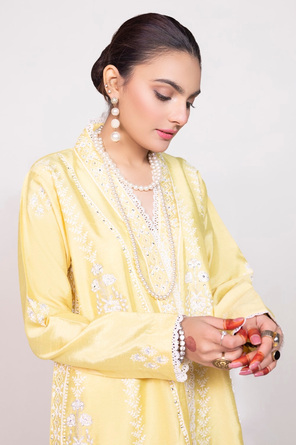 Tehwaar Raw Silk Block Print Shirt And Trouser WGK-RSS-SP-2222