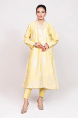 Tehwaar Raw Silk Block Print Shirt And Trouser WGK-RSS-SP-2222
