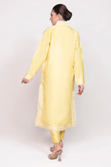 Tehwaar Raw Silk Block Print Shirt And Trouser WGK-RSS-SP-2222