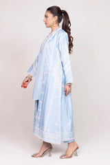 Tehwaar Raw Silk Block Printed Shirt And Trouser with Inner WGK-RSS-SP-2225