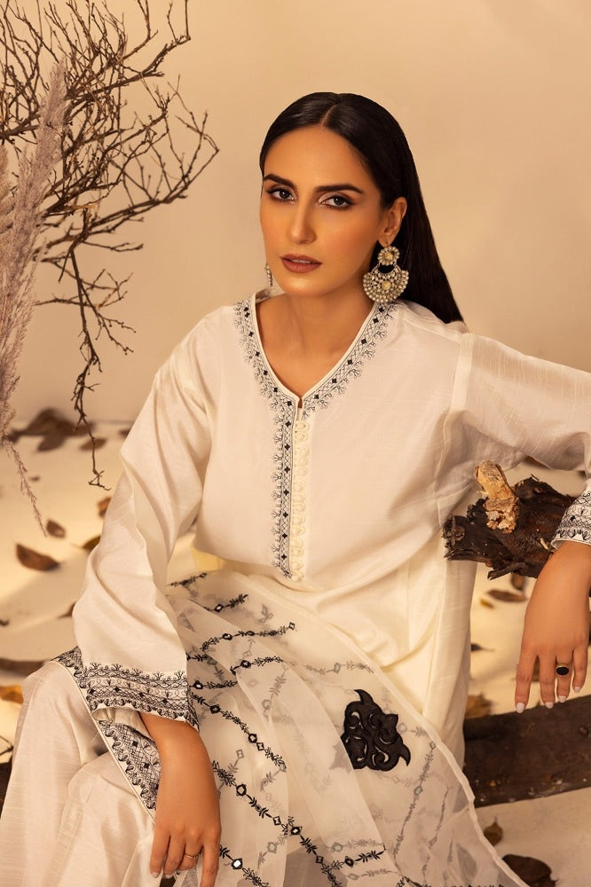 raw-silk Dyed Embroidered Shirt And Trouser With Dupatta WGK-RSW-DE-1793