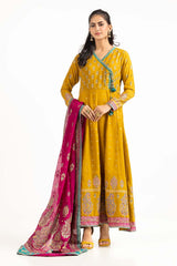 Tehwaar Raw Silk Viscose Block Printed Shirt And Trouser With Block Printed Dupatta WGK-RSW-SP-2003