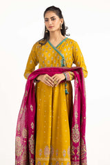 Tehwaar Raw Silk Viscose Block Printed Shirt And Trouser With Block Printed Dupatta WGK-RSW-SP-2003