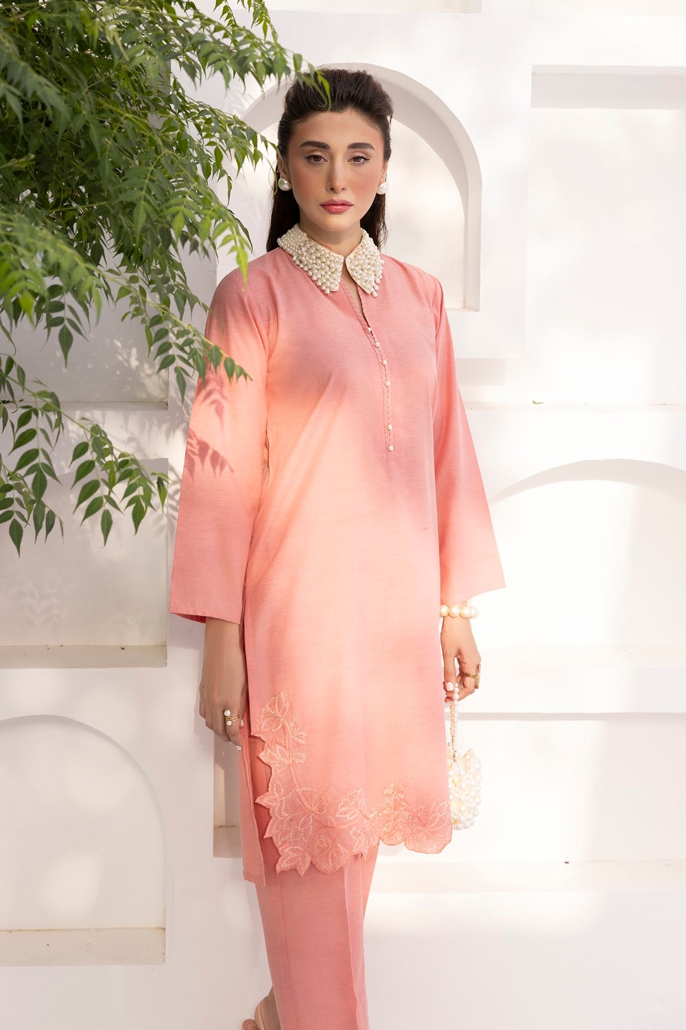 Silk Embroidered Shirt And Trouser WGK-SKS-DE-2754