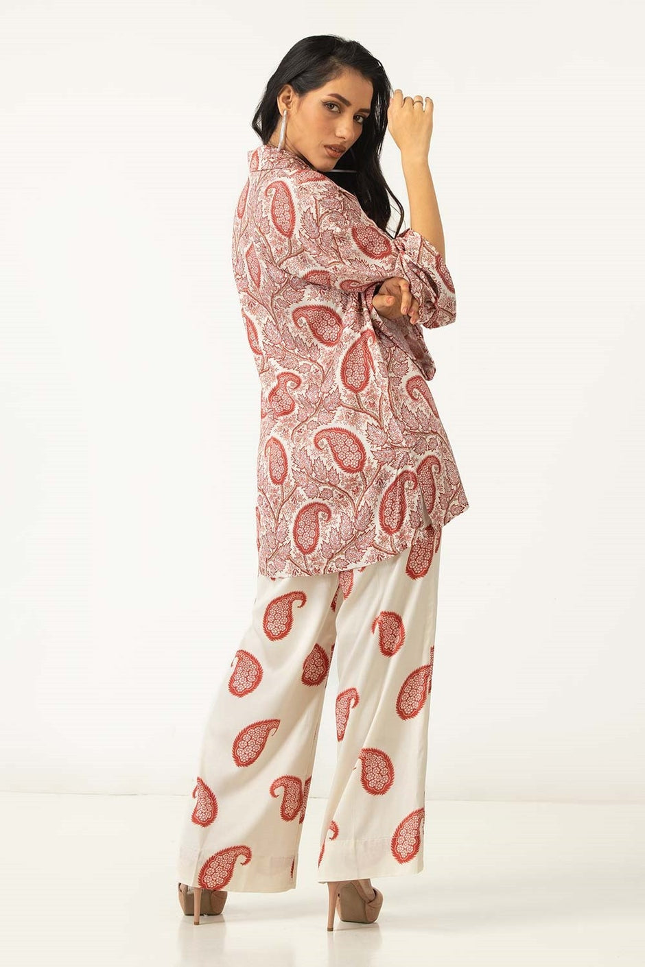 Printed Melody Chambray Printed Trouser