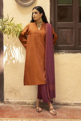 Yarn Dyed Shirt And Trouser With Dupatta WGK-YDS-DE-2558