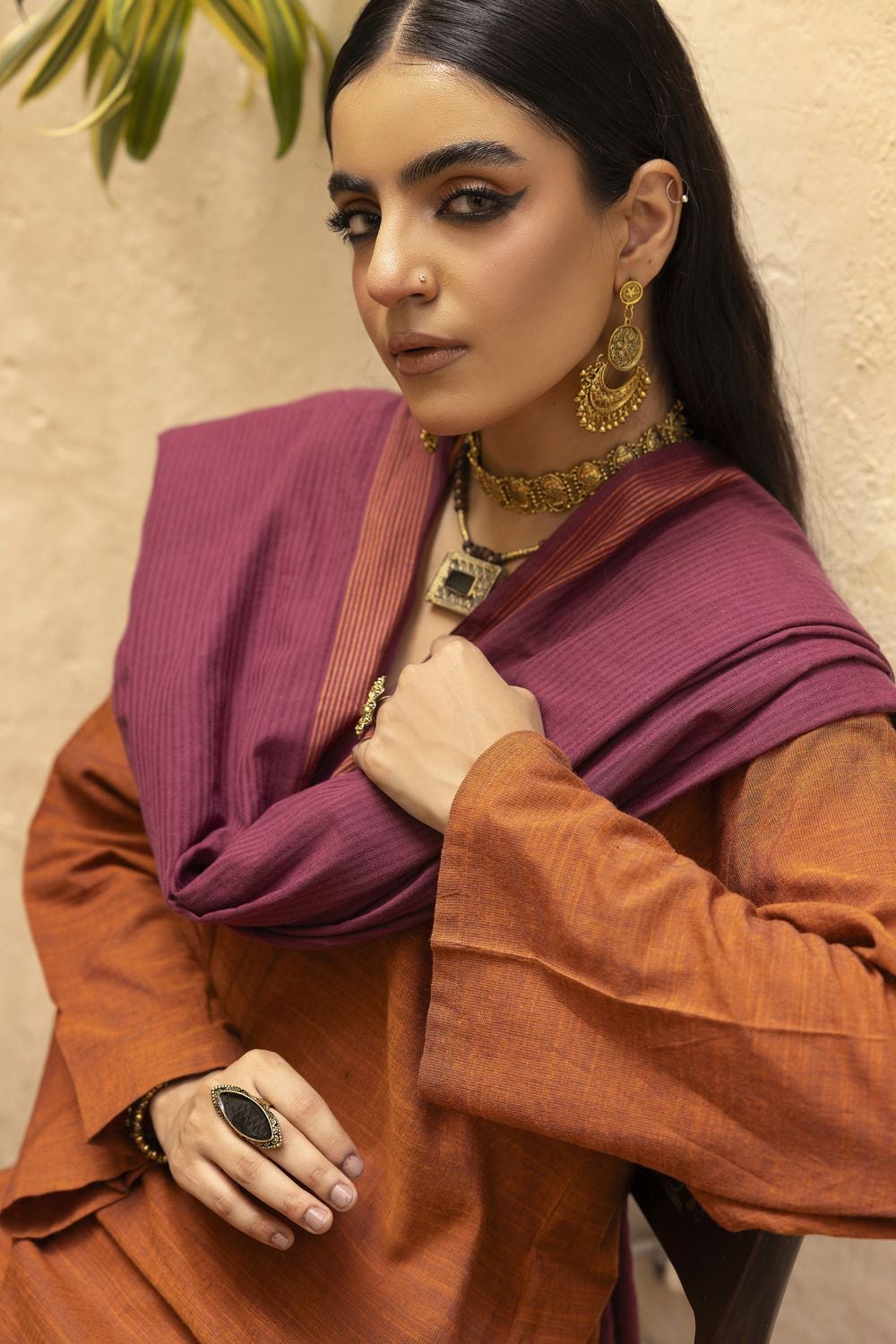 Yarn Dyed Shirt And Trouser With Dupatta WGK-YDS-DE-2558