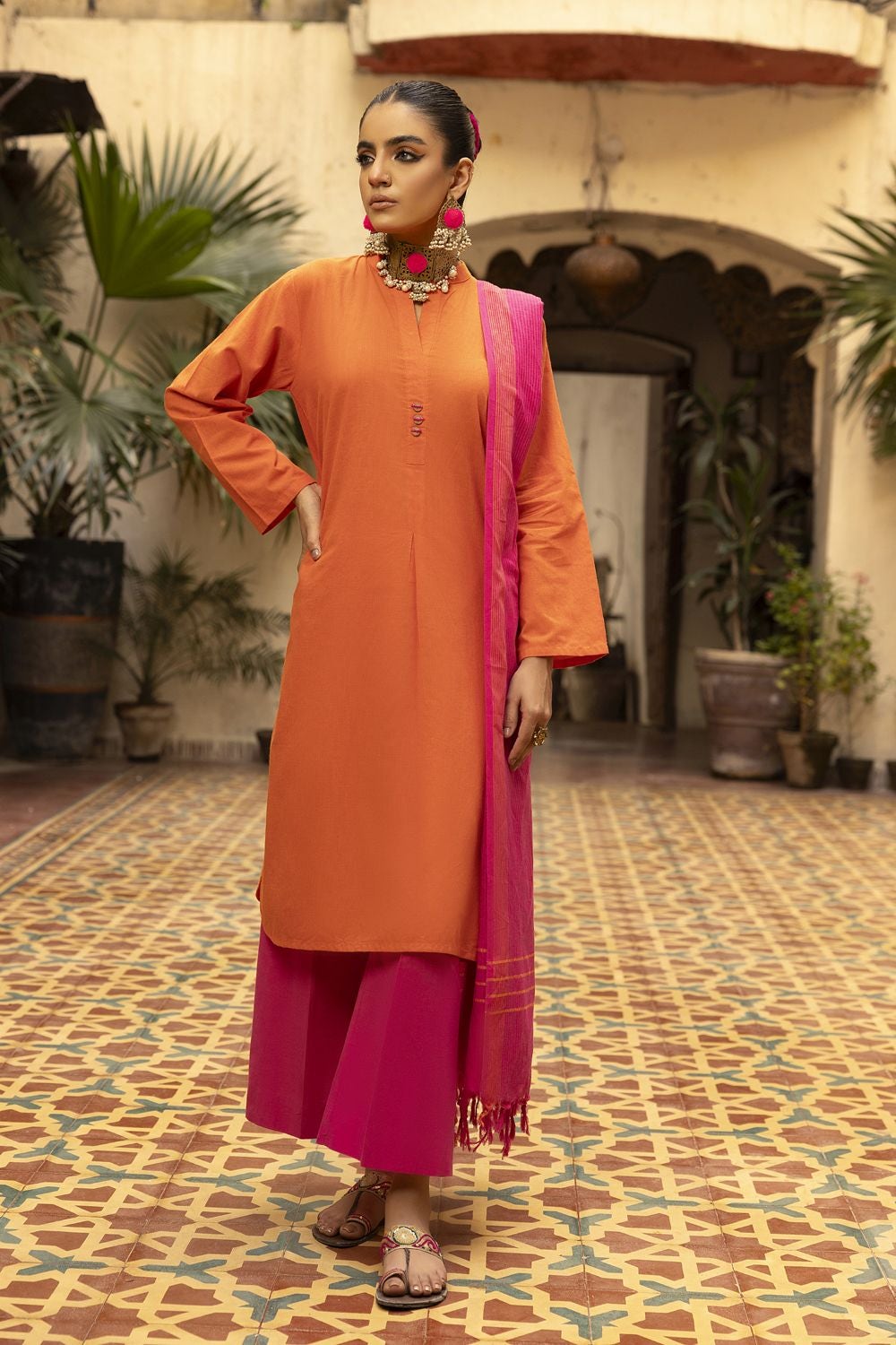 Yarn Dyed Shirt And Trouser With Dupatta WGK-YDS-DE-2565