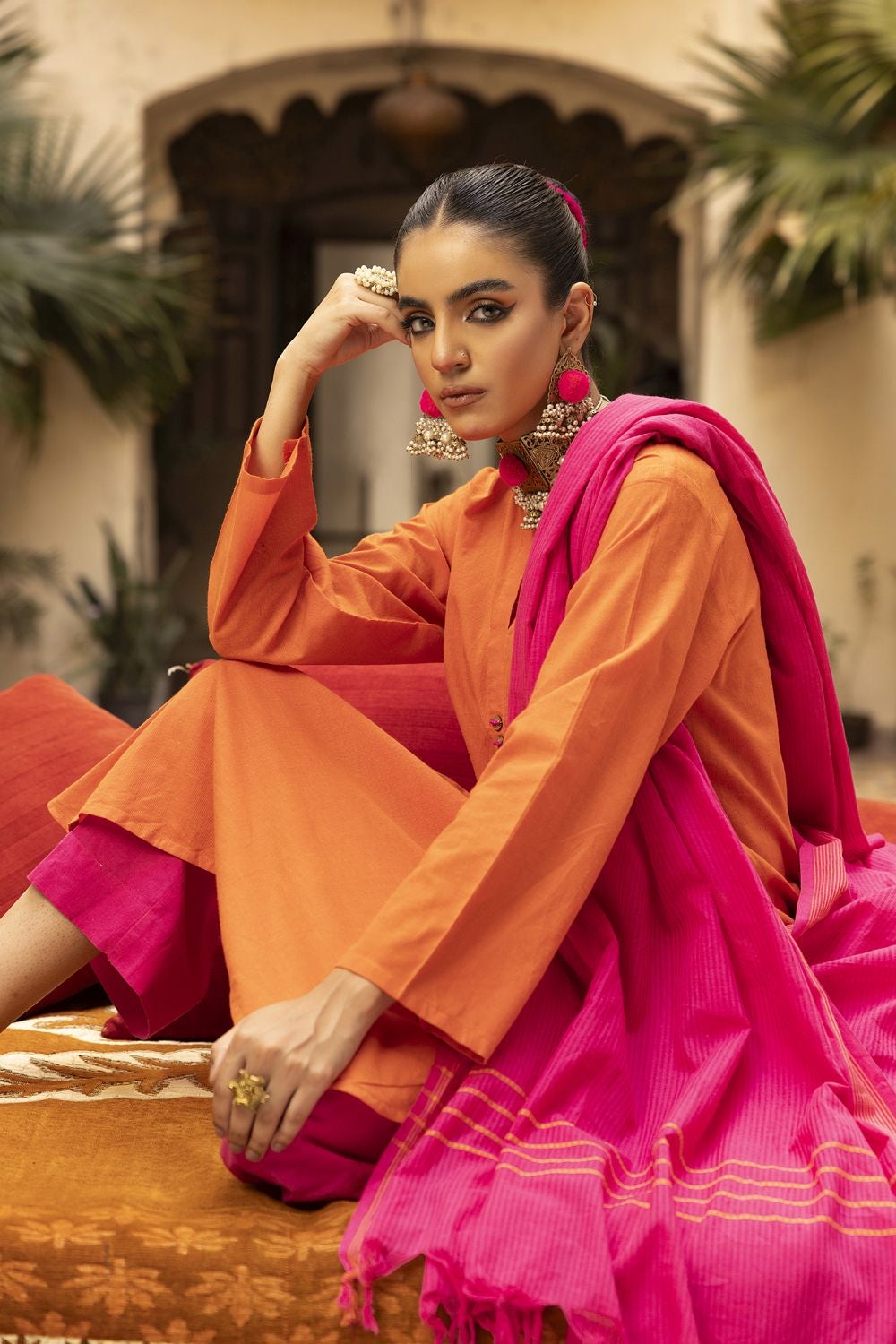 Yarn Dyed Shirt And Trouser With Dupatta WGK-YDS-DE-2565