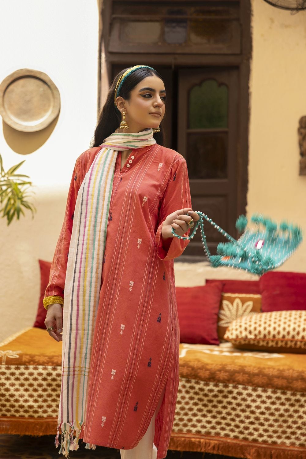 Yarn Dyed Shirt And Trouser With Dupatta WGK-YDS-DY-2566
