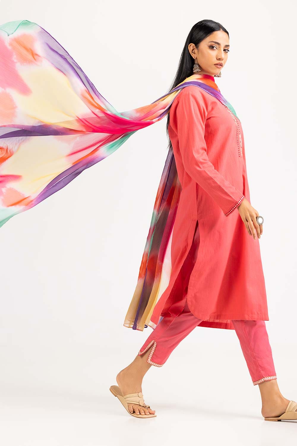 Har Roz Yarn Dyed Embroidered Shirt And Trouser with Printed Dupatta WGK-YDS-PE-2236