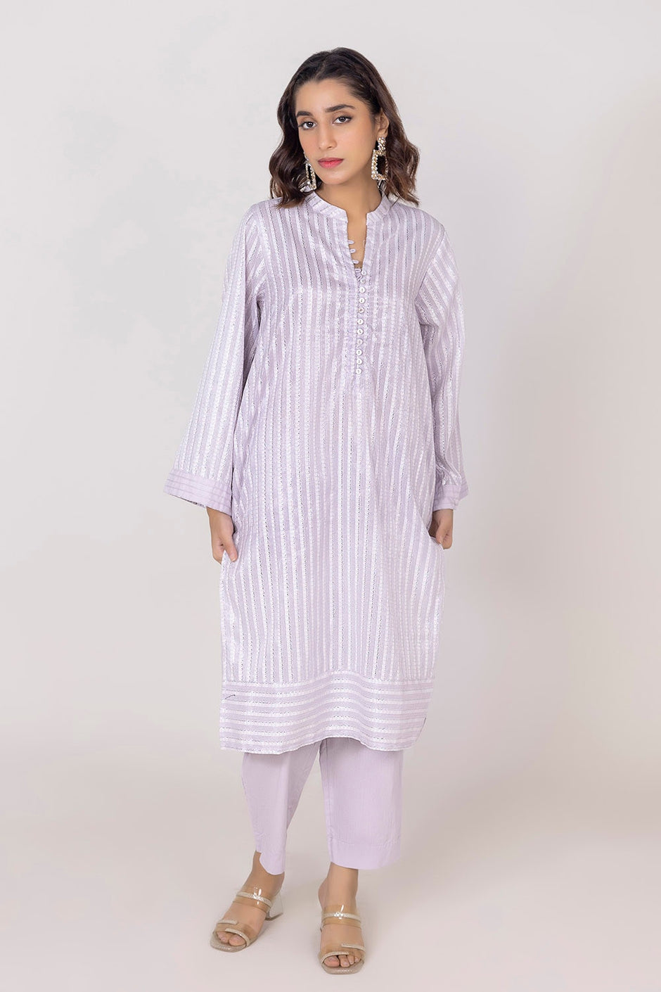 Lurex Dyed Shirt And Trouser