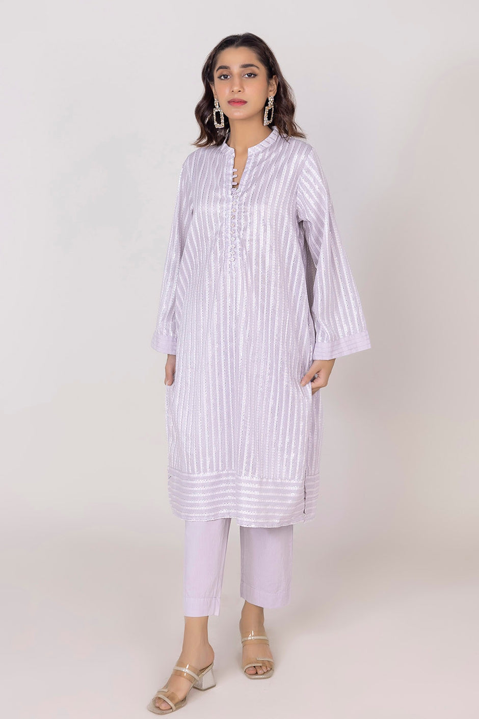 Lurex Dyed Shirt And Trouser
