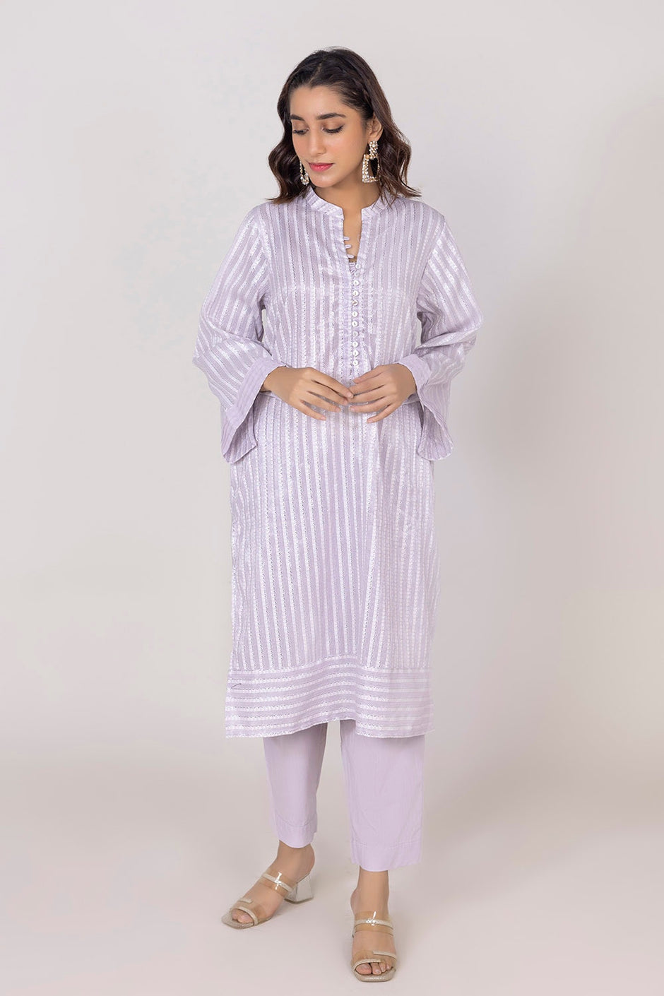 Lurex Dyed Shirt And Trouser