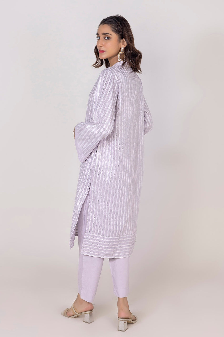 Lurex Dyed Shirt And Trouser