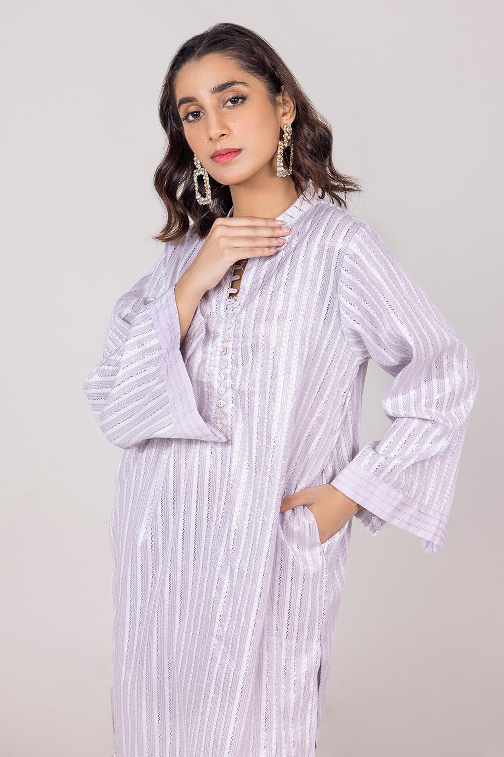 Lurex Dyed Shirt And Trouser