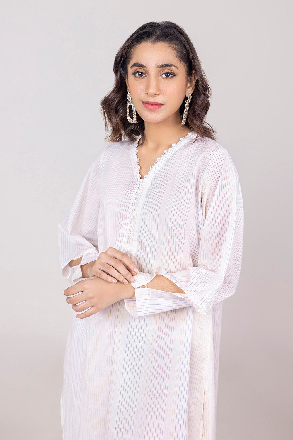 Cambric Embroidered Shirt And Trouser