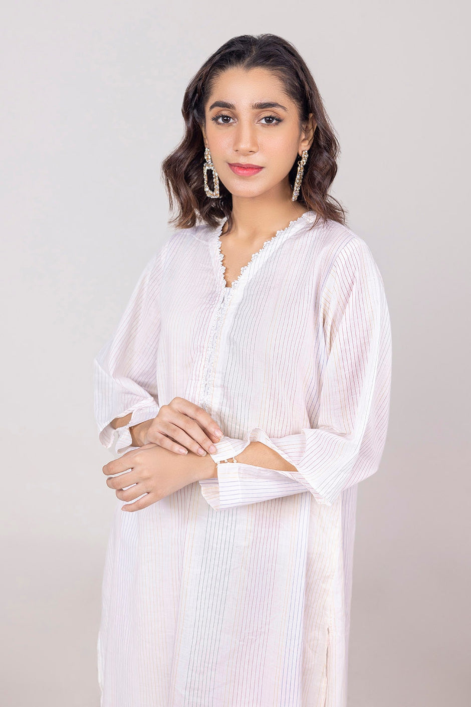 Cambric Embroidered Shirt And Trouser