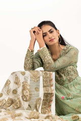 Tehwaar Zari Net Block Printed Shirt And Trouser With Block Printed Dupatta WGK-ZNW-SP-2002