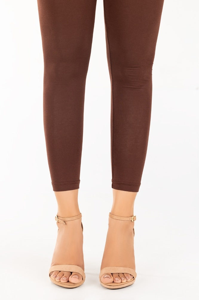 Dyed Cotton Spandex Jersey Ladies Tights WGKN-BRN-TGT-23-101