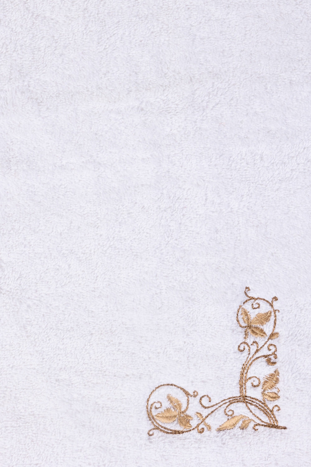 White Combed Embroidered towel 25
