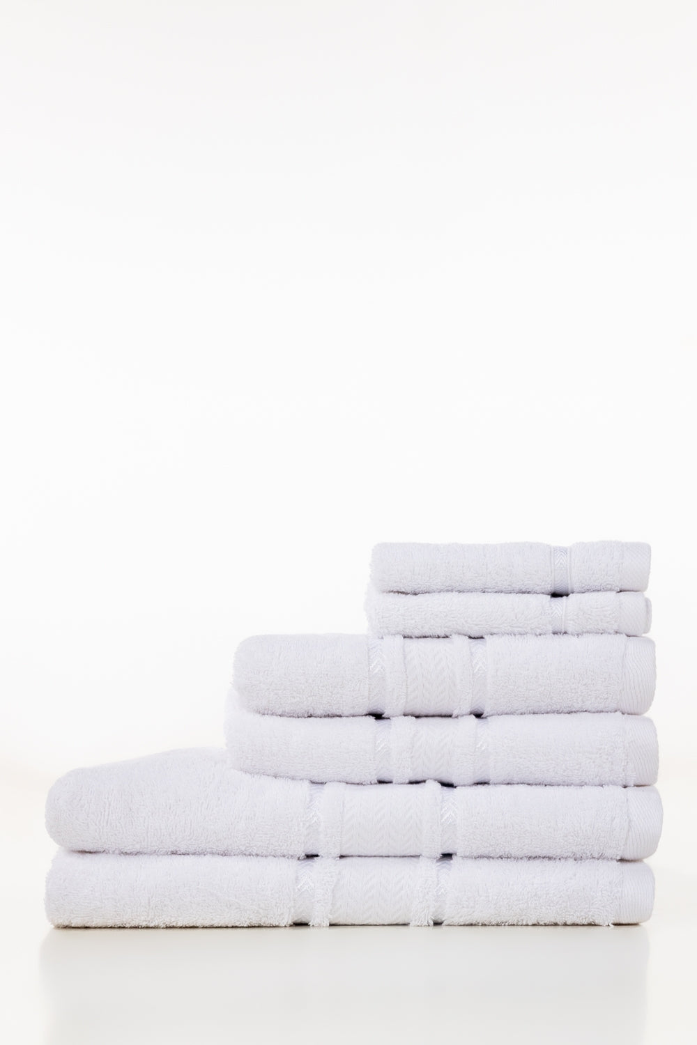 White Combed Towel 6Pcs Set