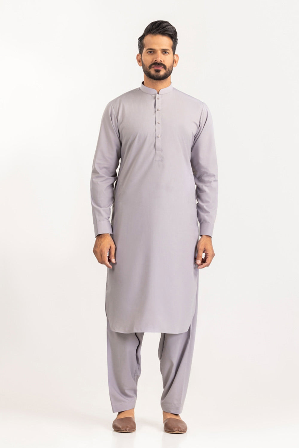White Gold Unstitched Fabric Cotton-LF